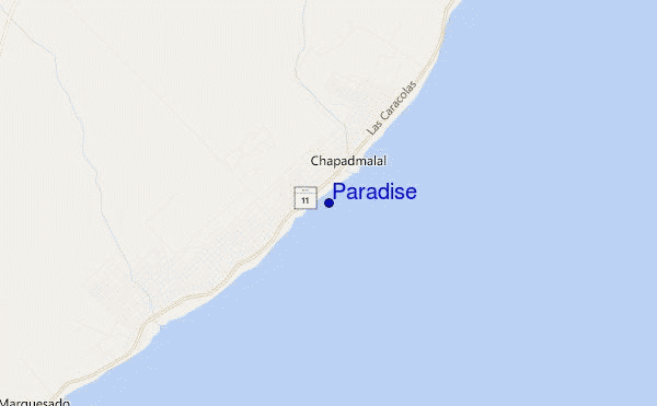 locatiekaart van Paradise