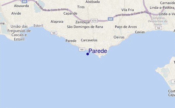 locatiekaart van Parede