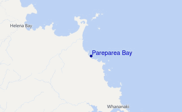 locatiekaart van Pareparea Bay