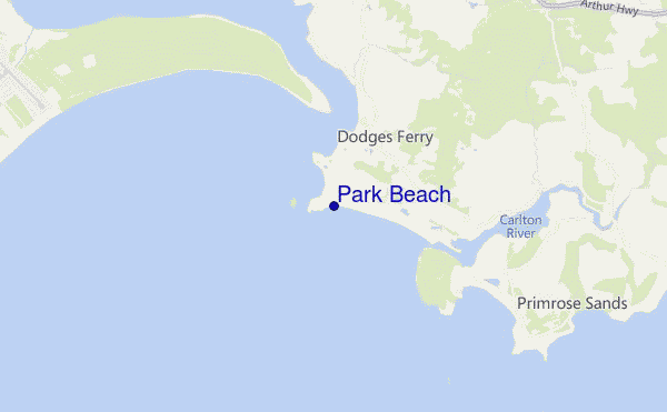 locatiekaart van Park Beach