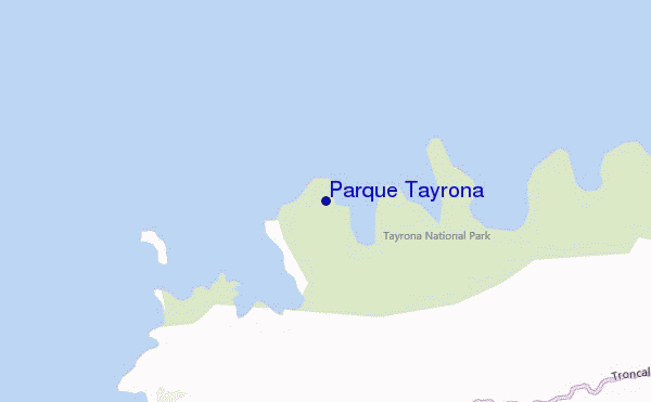 locatiekaart van Parque Tayrona