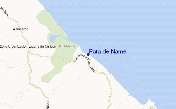 locatiekaart van Pata de Ñame