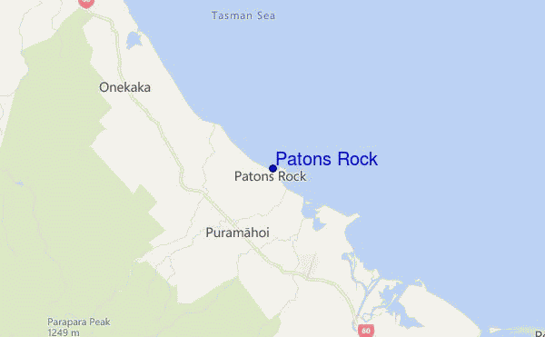 locatiekaart van Patons Rock