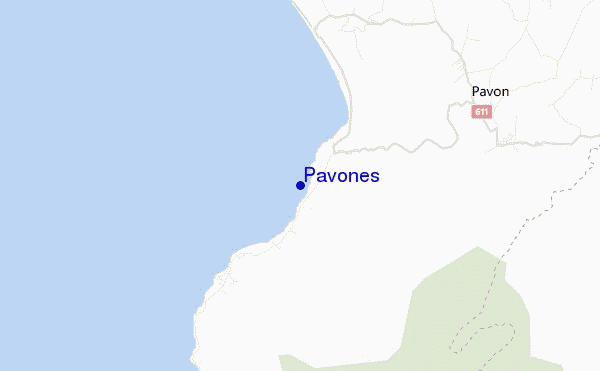 locatiekaart van Pavones