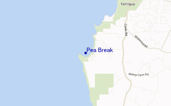 locatiekaart van Pea Break