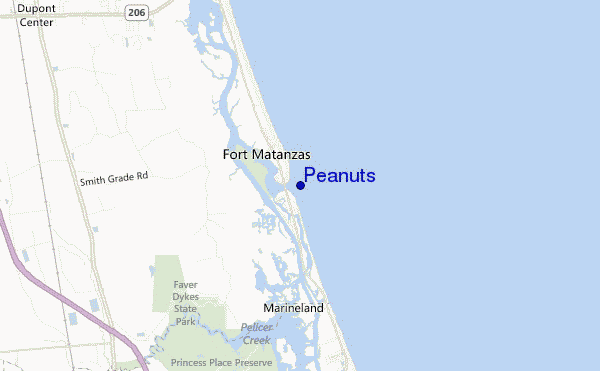 locatiekaart van Peanuts