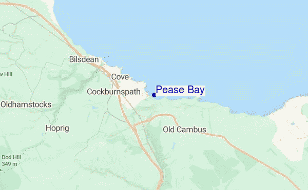locatiekaart van Pease Bay