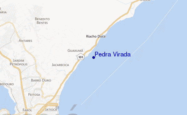 locatiekaart van Pedra Virada
