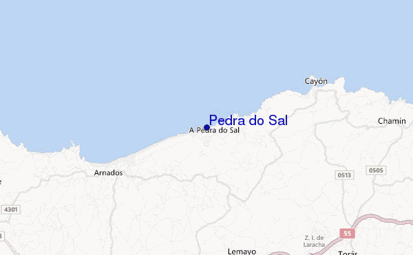 locatiekaart van Pedra do Sal