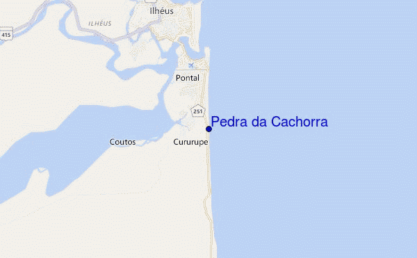 locatiekaart van Pedra da Cachorra