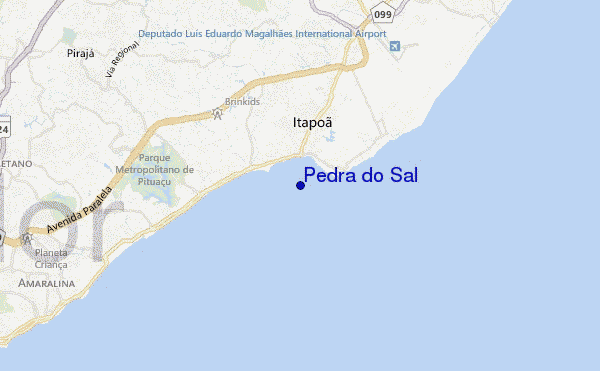 locatiekaart van Pedra do Sal