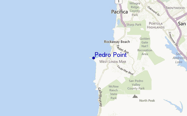 locatiekaart van Pedro Point