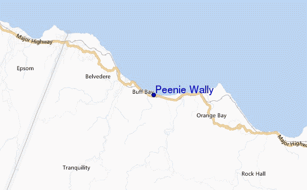 locatiekaart van Peenie Wally