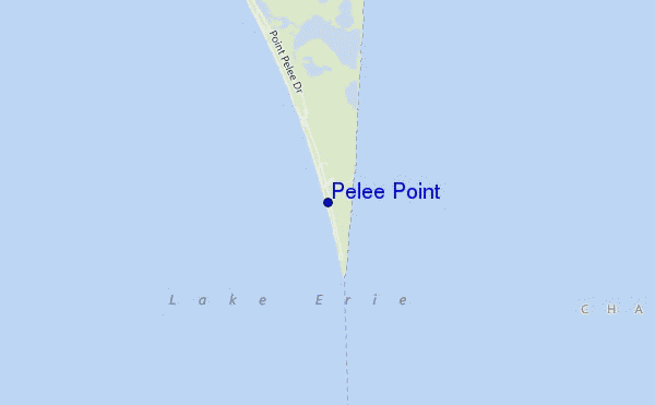 locatiekaart van Pelee Point
