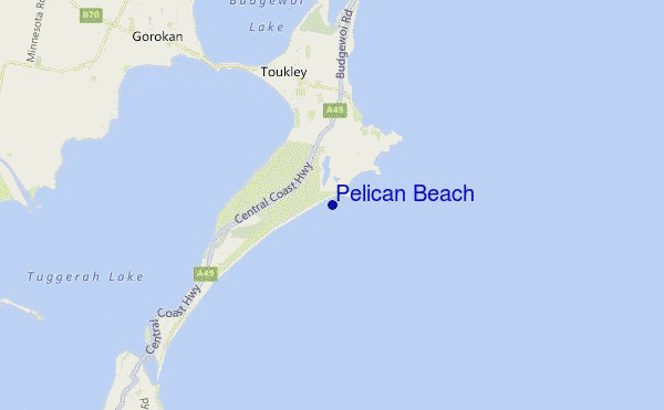 locatiekaart van Pelican Beach