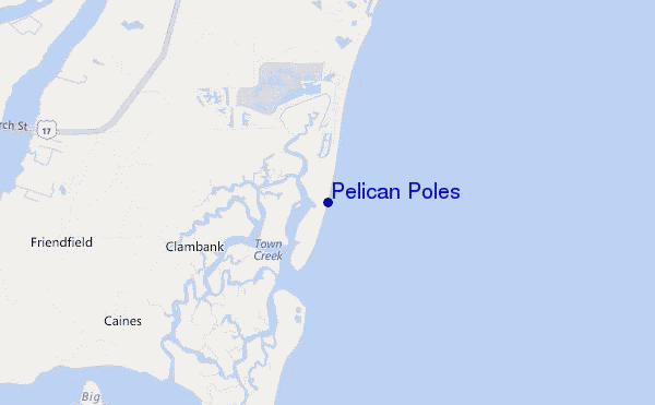 locatiekaart van Pelican Poles