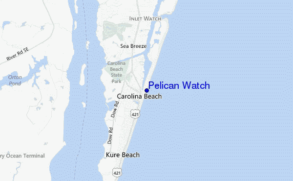 locatiekaart van Pelican Watch