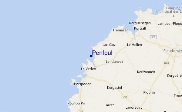 locatiekaart van Penfoul
