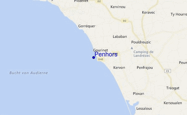 locatiekaart van Penhors