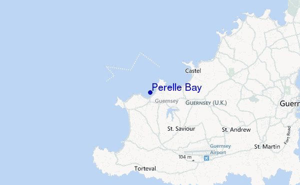 locatiekaart van Perelle Bay