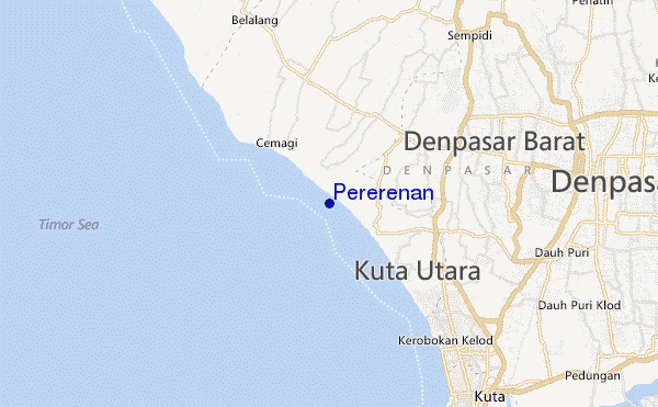 locatiekaart van Pererenan