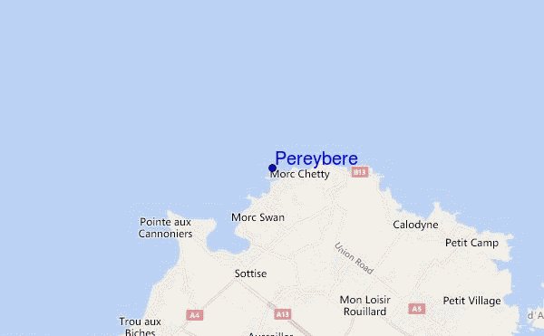 locatiekaart van Pereybere