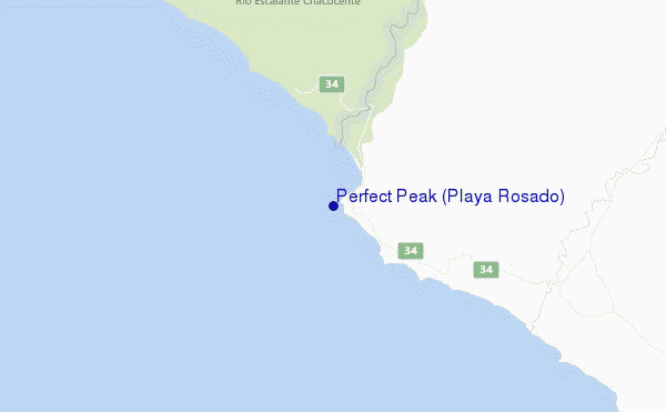 locatiekaart van Perfect Peak (Playa Rosado)