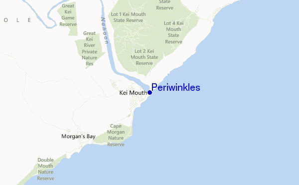 locatiekaart van Periwinkles