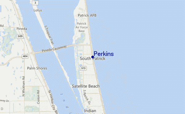 locatiekaart van Perkins