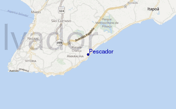 locatiekaart van Pescador