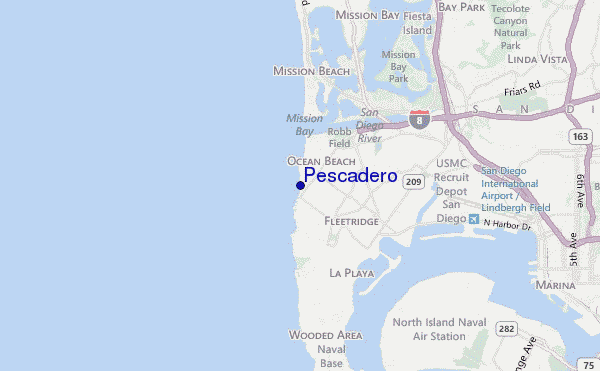 locatiekaart van Pescadero