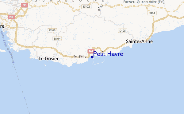 locatiekaart van Petit Havre