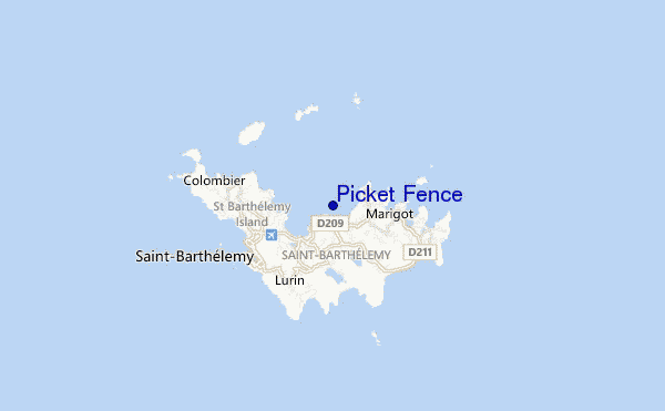 locatiekaart van Picket Fence