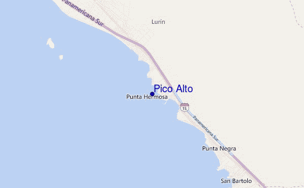 locatiekaart van Pico Alto