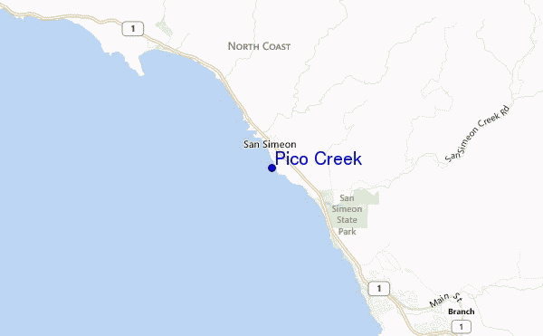 locatiekaart van Pico Creek