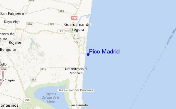 locatiekaart van Pico Madrid
