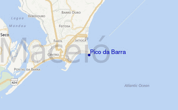 locatiekaart van Pico da Barra