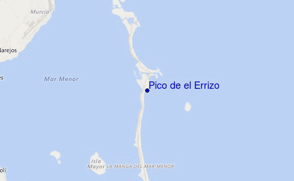 locatiekaart van Pico de el Errizo
