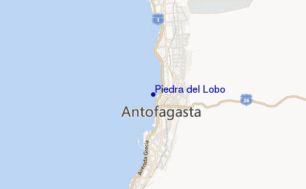 locatiekaart van Piedra del Lobo