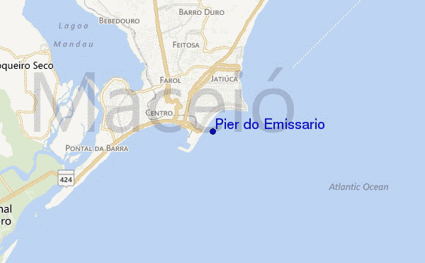 locatiekaart van Pier do Emissario