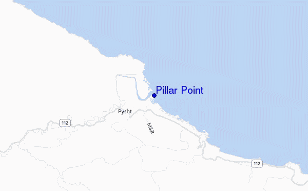 locatiekaart van Pillar Point