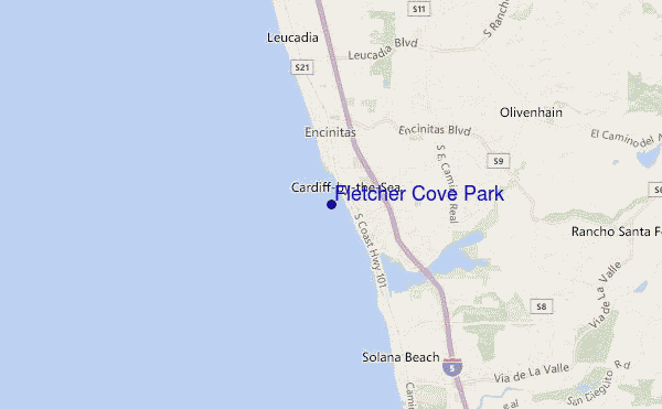 locatiekaart van Fletcher Cove Park