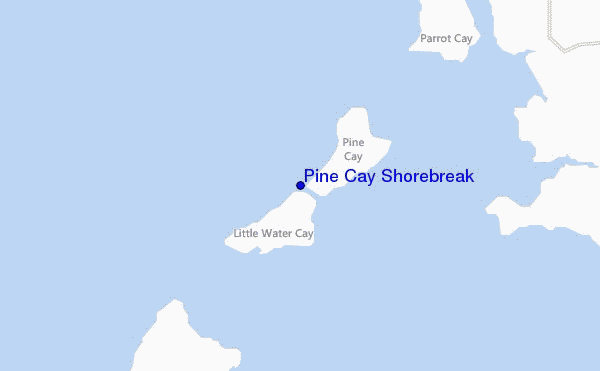 locatiekaart van Pine Cay Shorebreak
