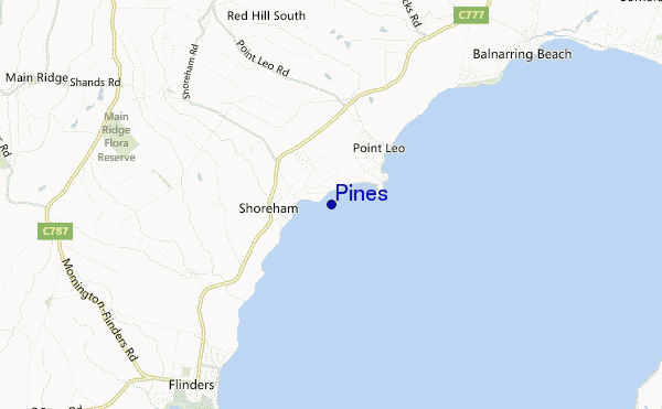 locatiekaart van Pines