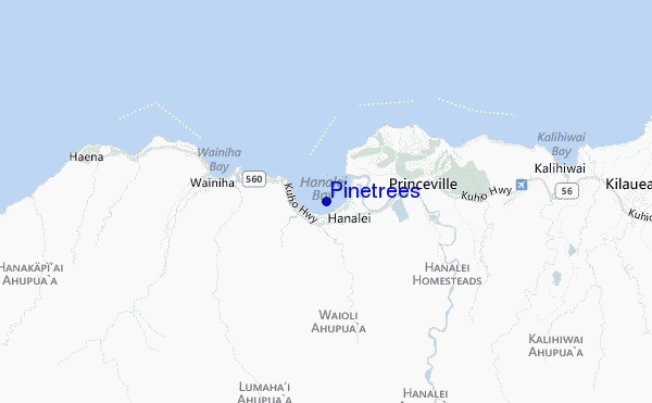 locatiekaart van Pinetrees