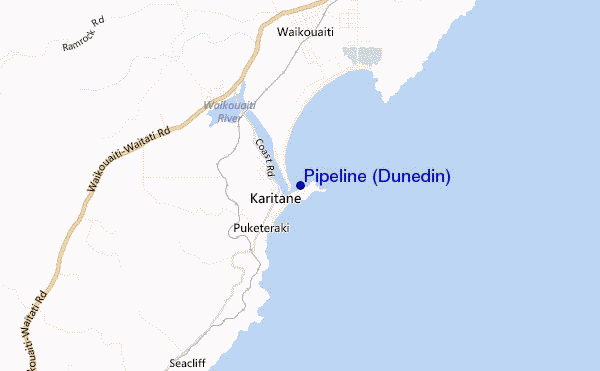 locatiekaart van Pipeline (Dunedin)