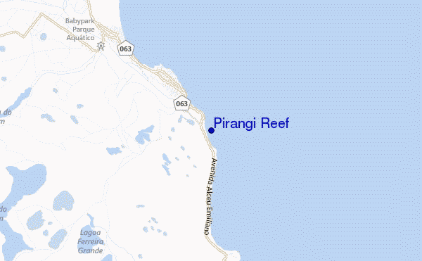 locatiekaart van Pirangi Reef