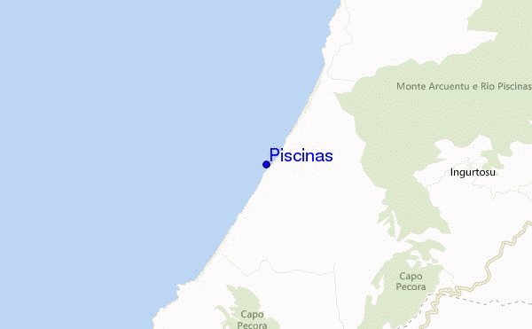 locatiekaart van Piscinas
