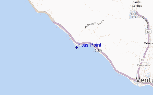 locatiekaart van Pitas Point