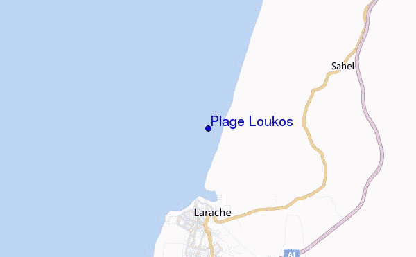 locatiekaart van Plage Loukos